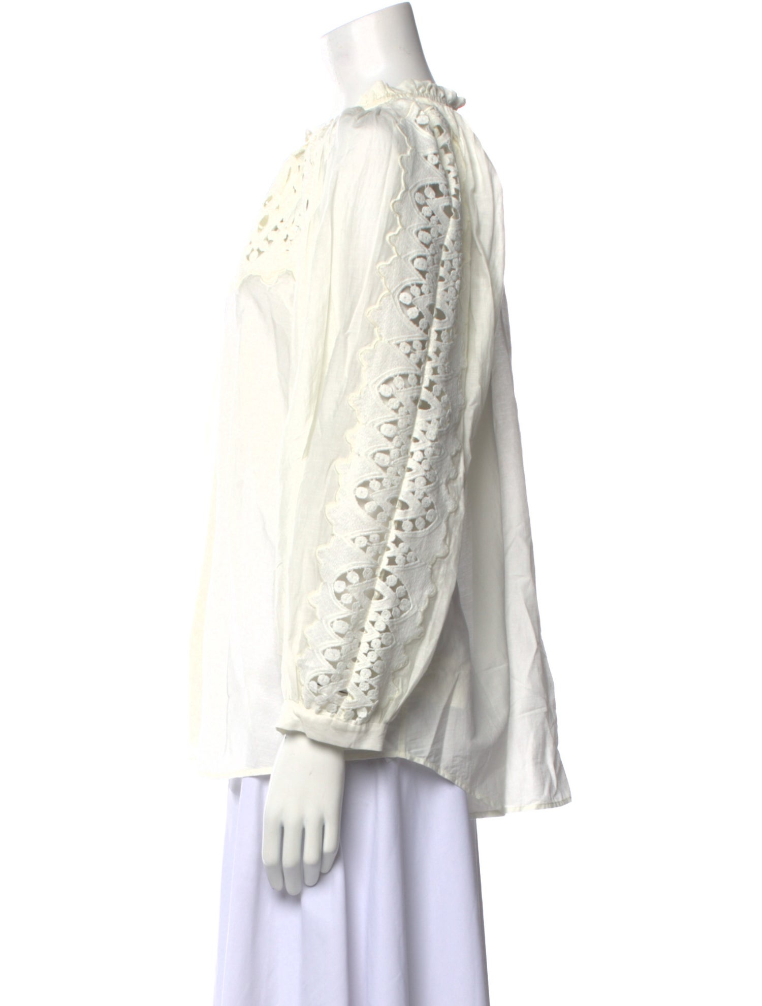 Maria Cher Crew Neck Long Sleeve Blouse w/ Tags