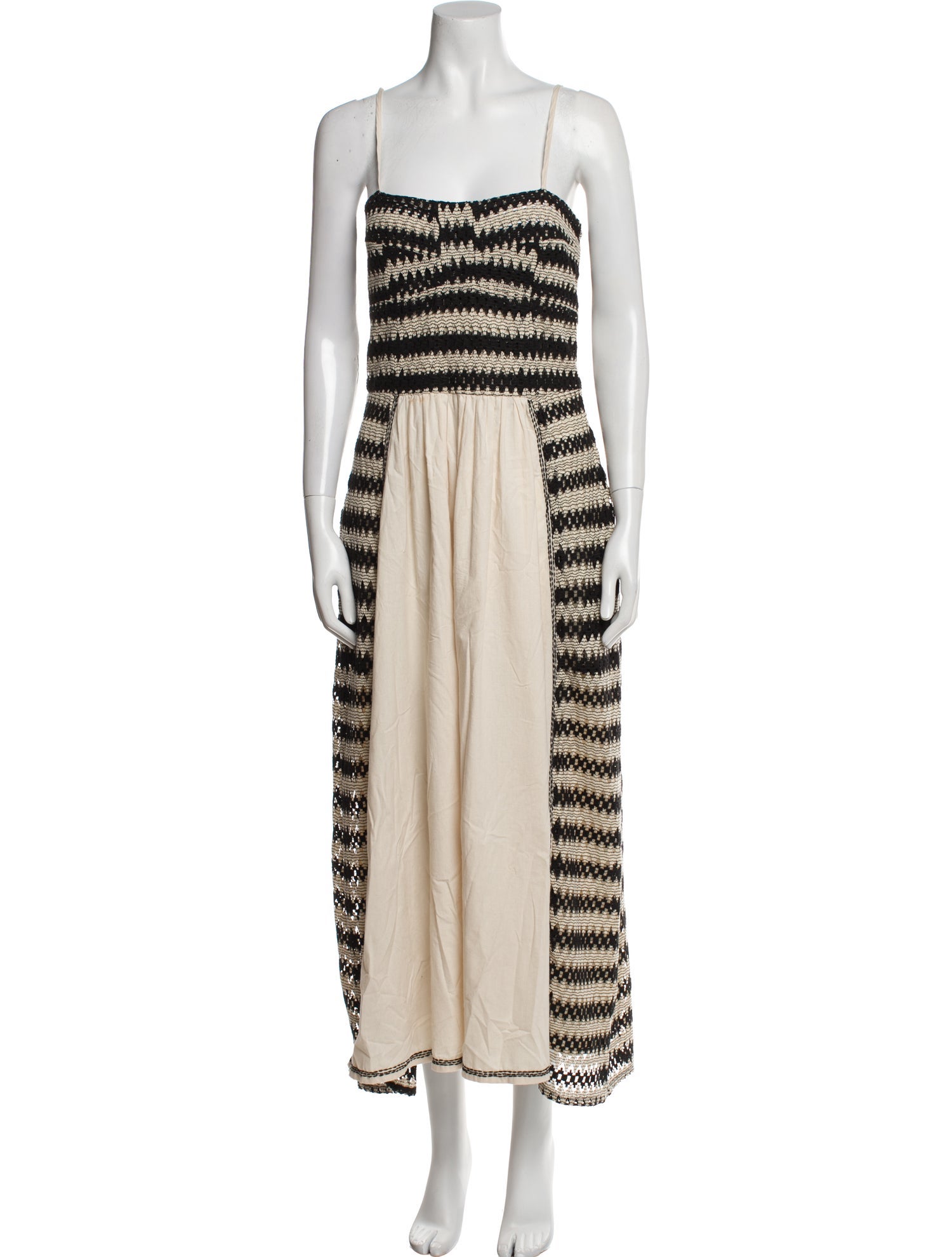 Maria Cher Striped Long Dress