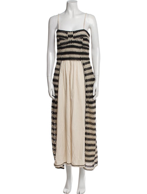 Maria Cher Striped Long Dress