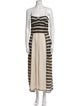 Maria Cher Striped Long Dress