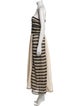 Maria Cher Striped Long Dress