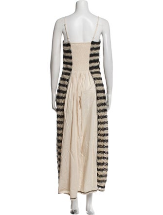 Maria Cher Striped Long Dress