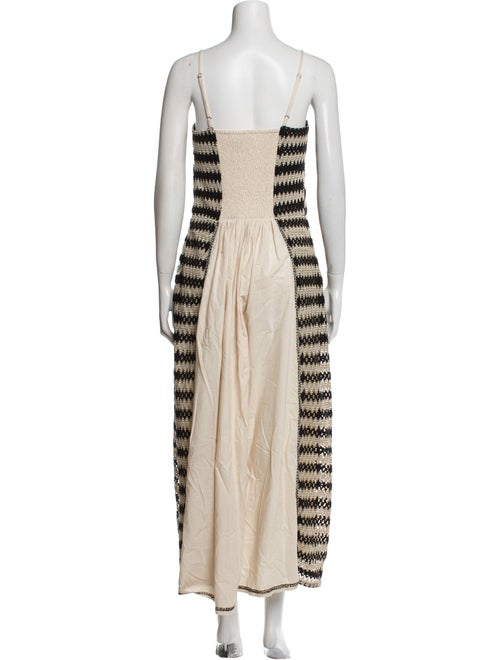 Maria Cher Striped Long Dress