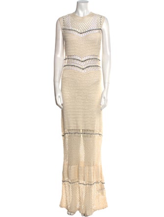 Maria Cher Patterned Long Dress