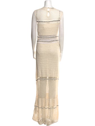 Maria Cher Patterned Long Dress