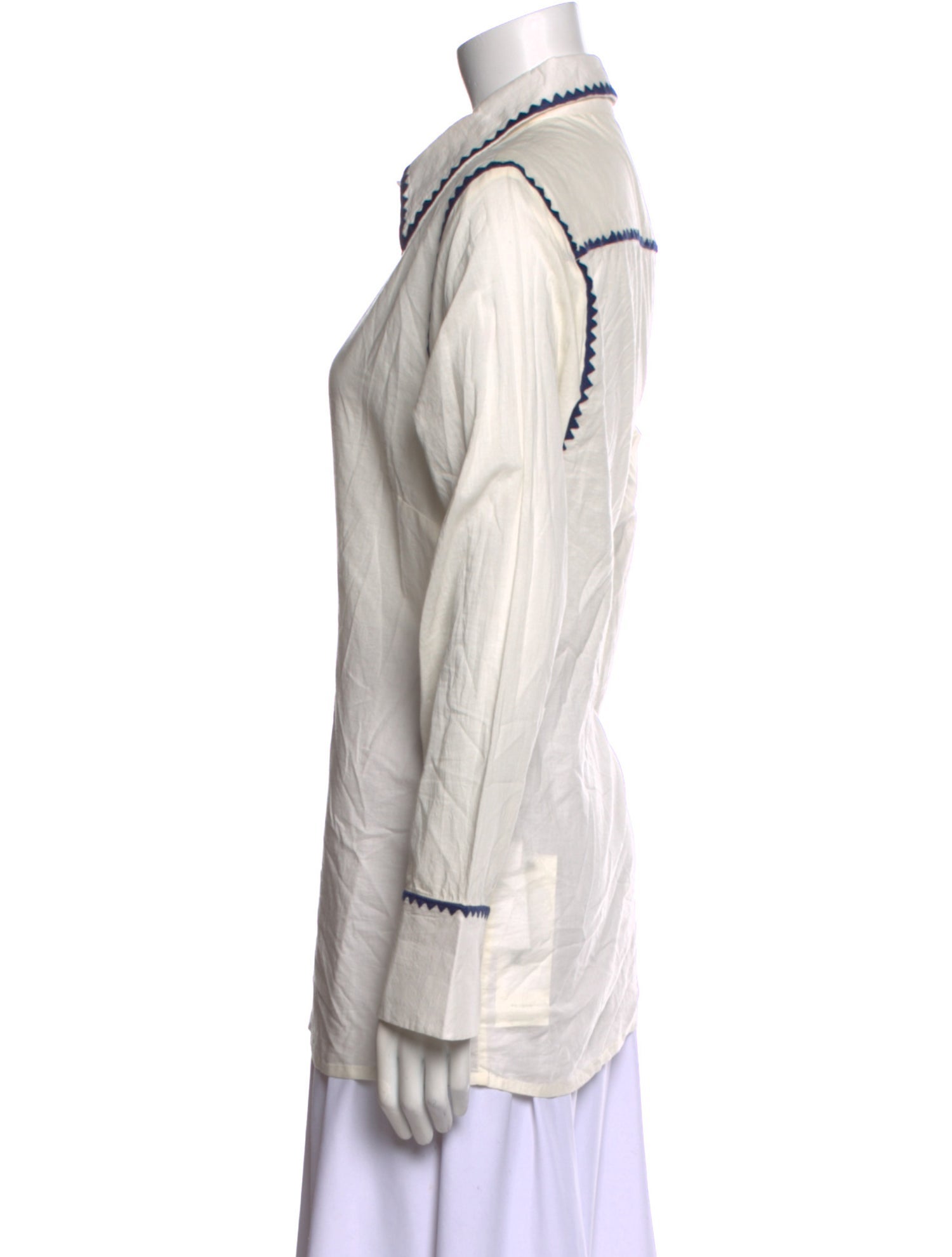 Maria Cher Long Sleeve Button-Up Top