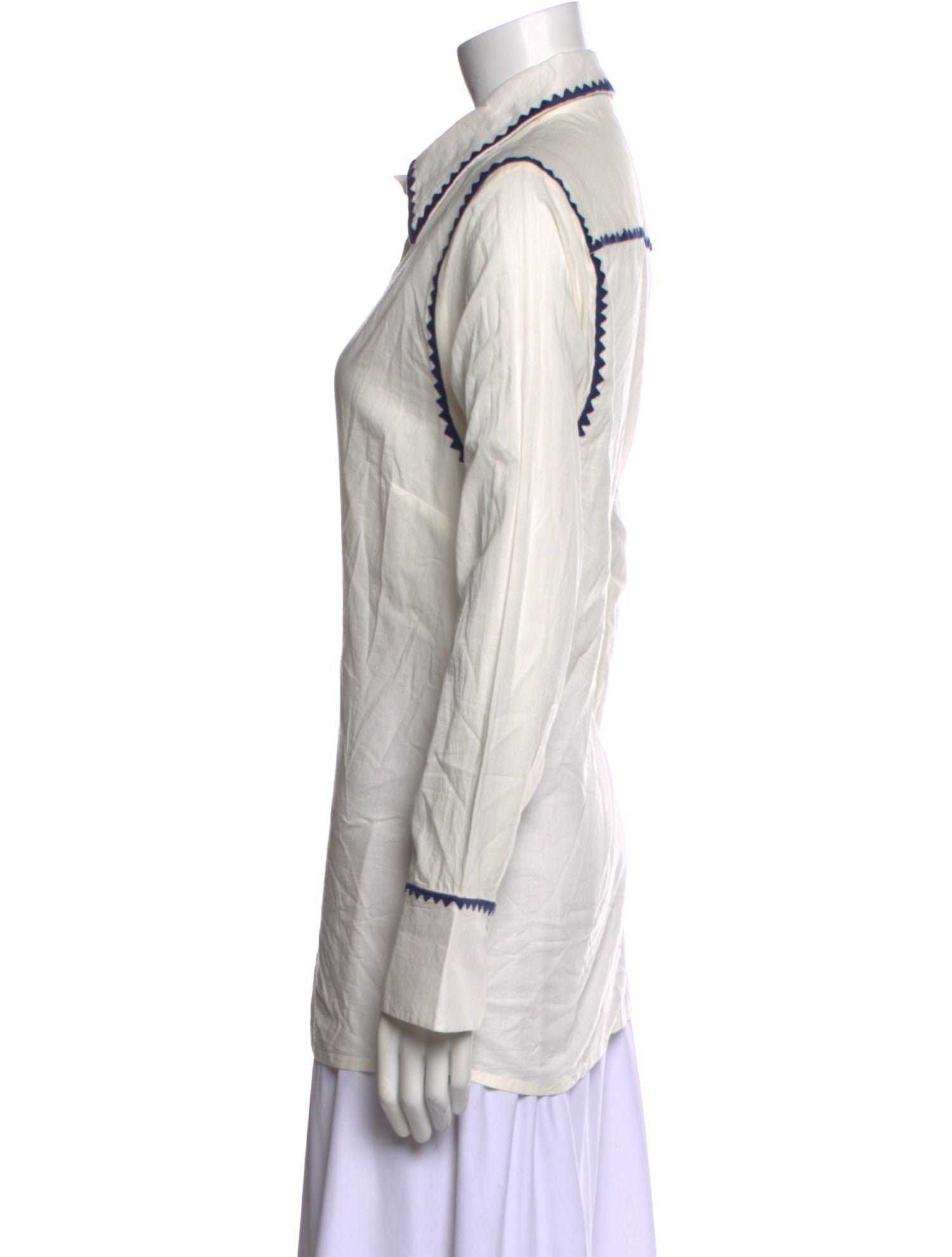 Maria Cher Long Sleeve Button-Up Top