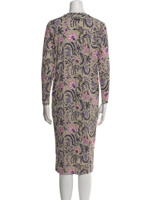 Maria Cher Paisley Print Midi Length Dress