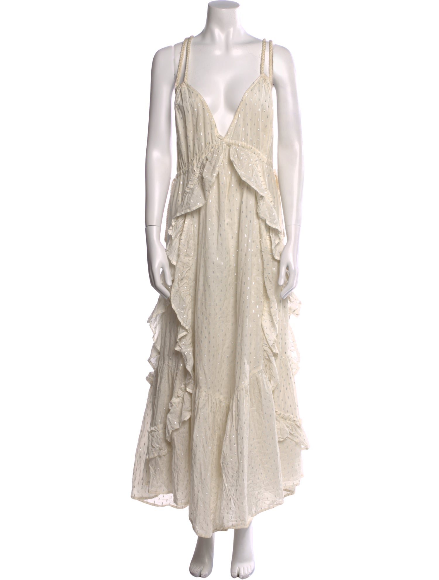 Maria Cher V-Neck Long Dress