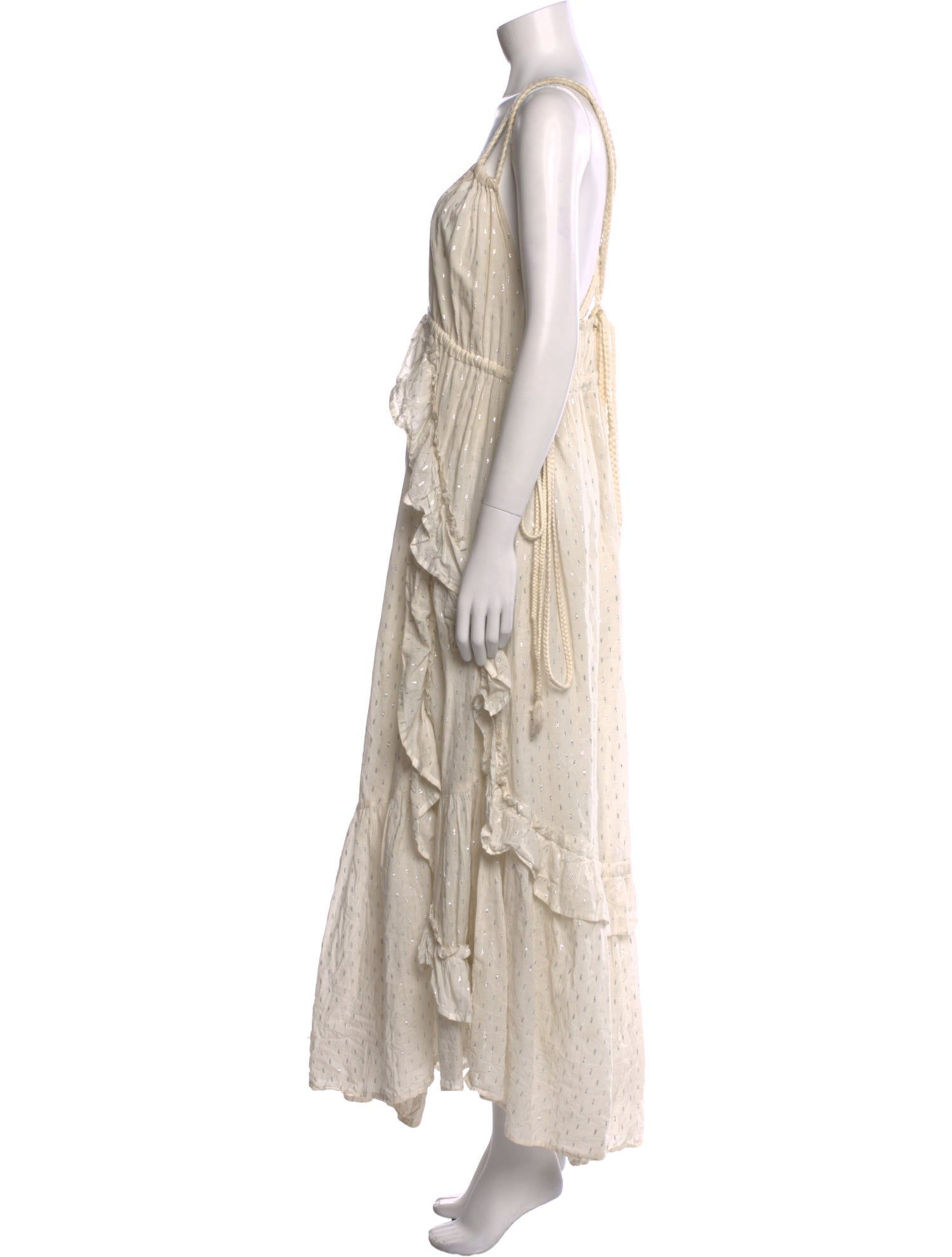 Maria Cher V-Neck Long Dress