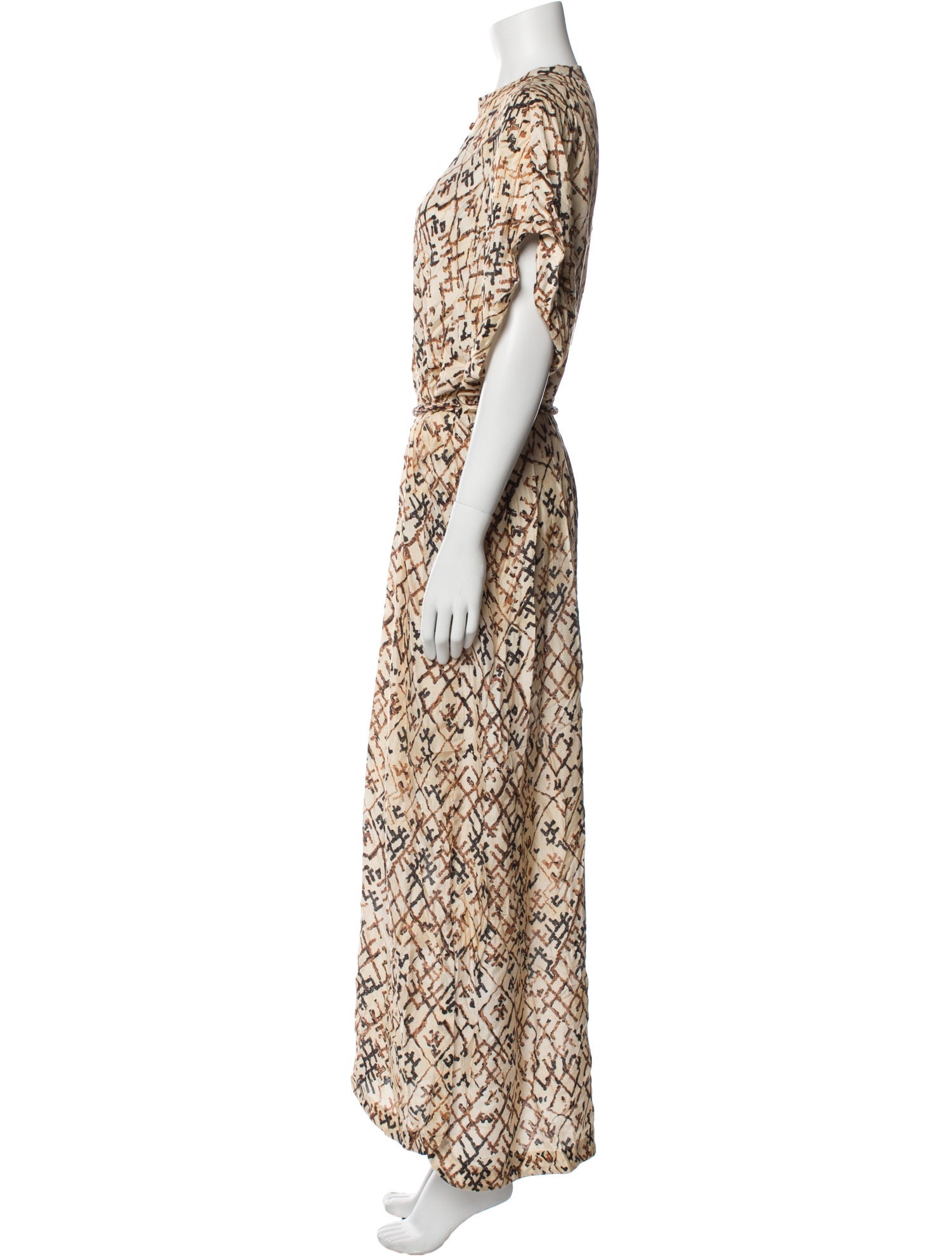 Maria Cher Animal Print Long Dress