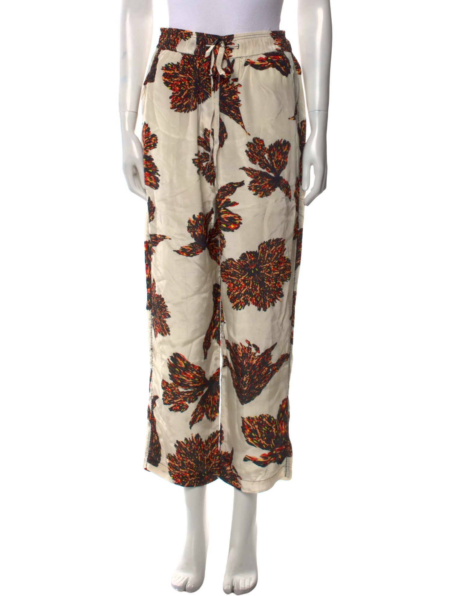 Maria Cher Floral Print Straight Leg Pants