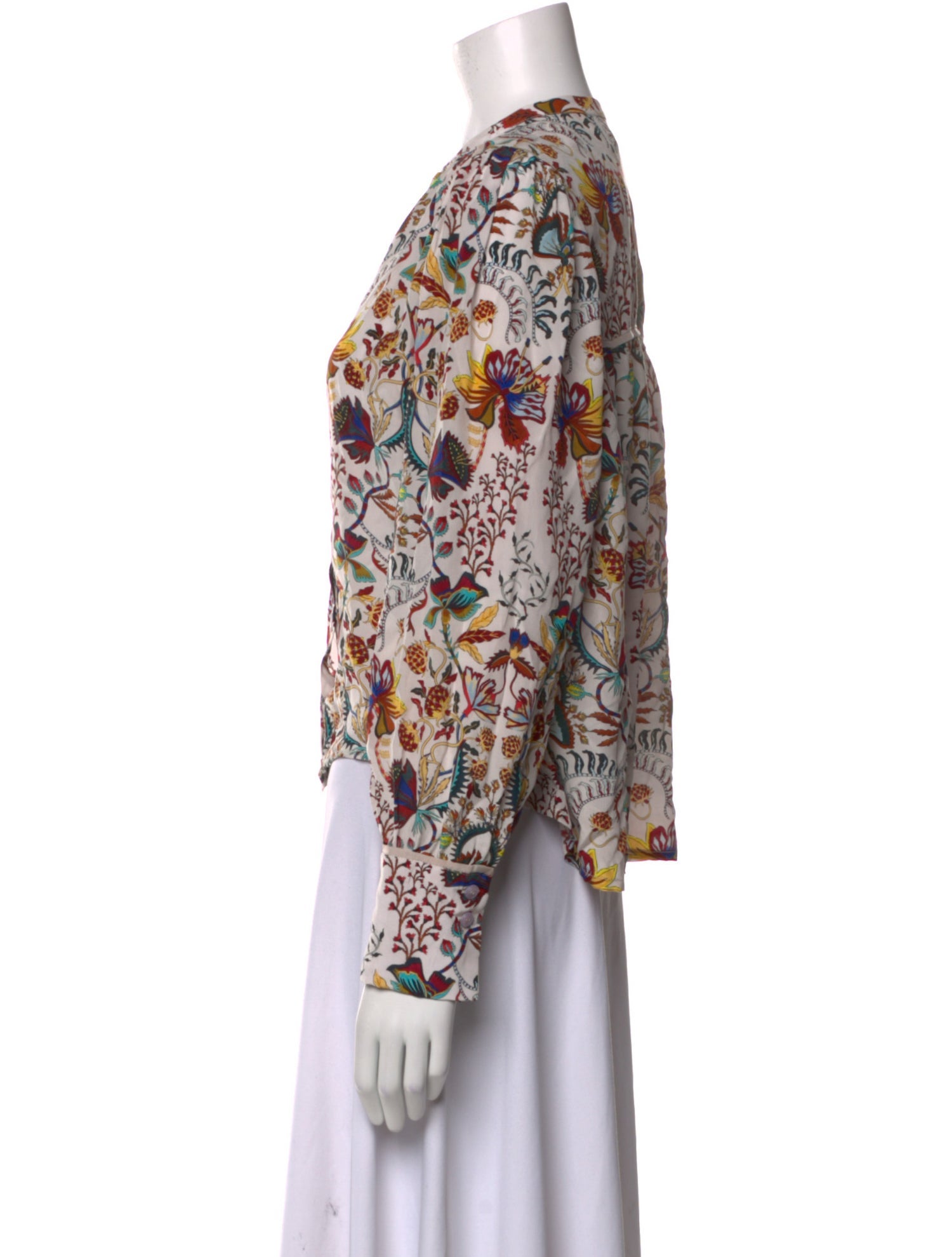 Maria Cher Silk Printed Blouse