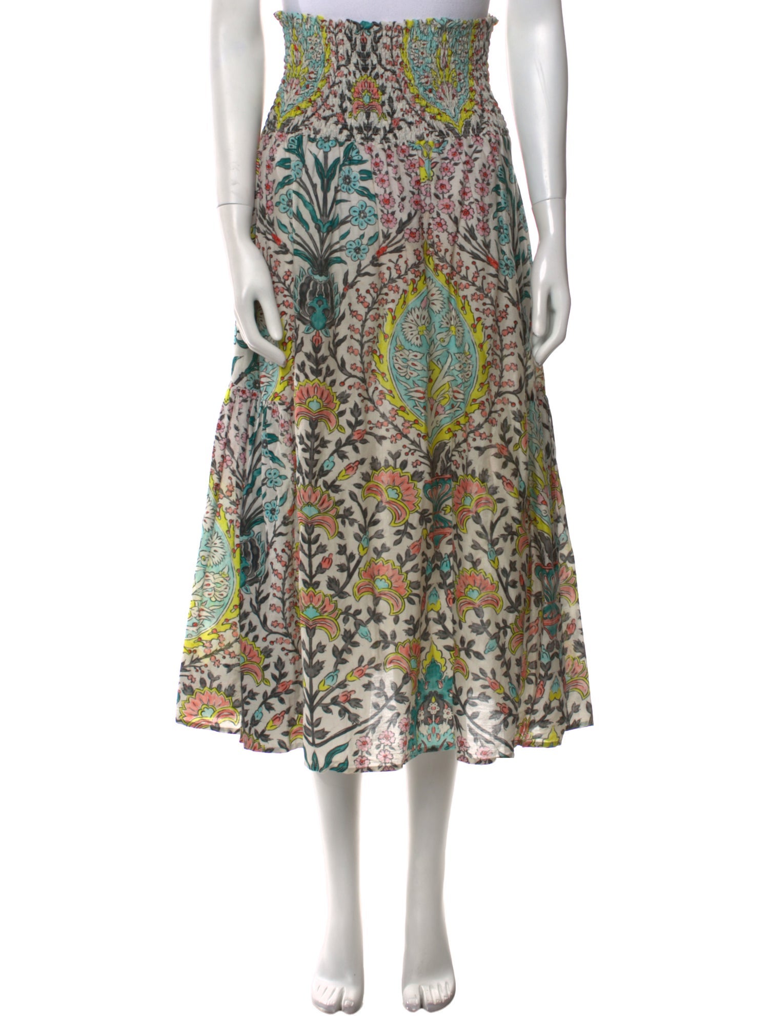 Maria Cher Floral Print Midi Length Skirt