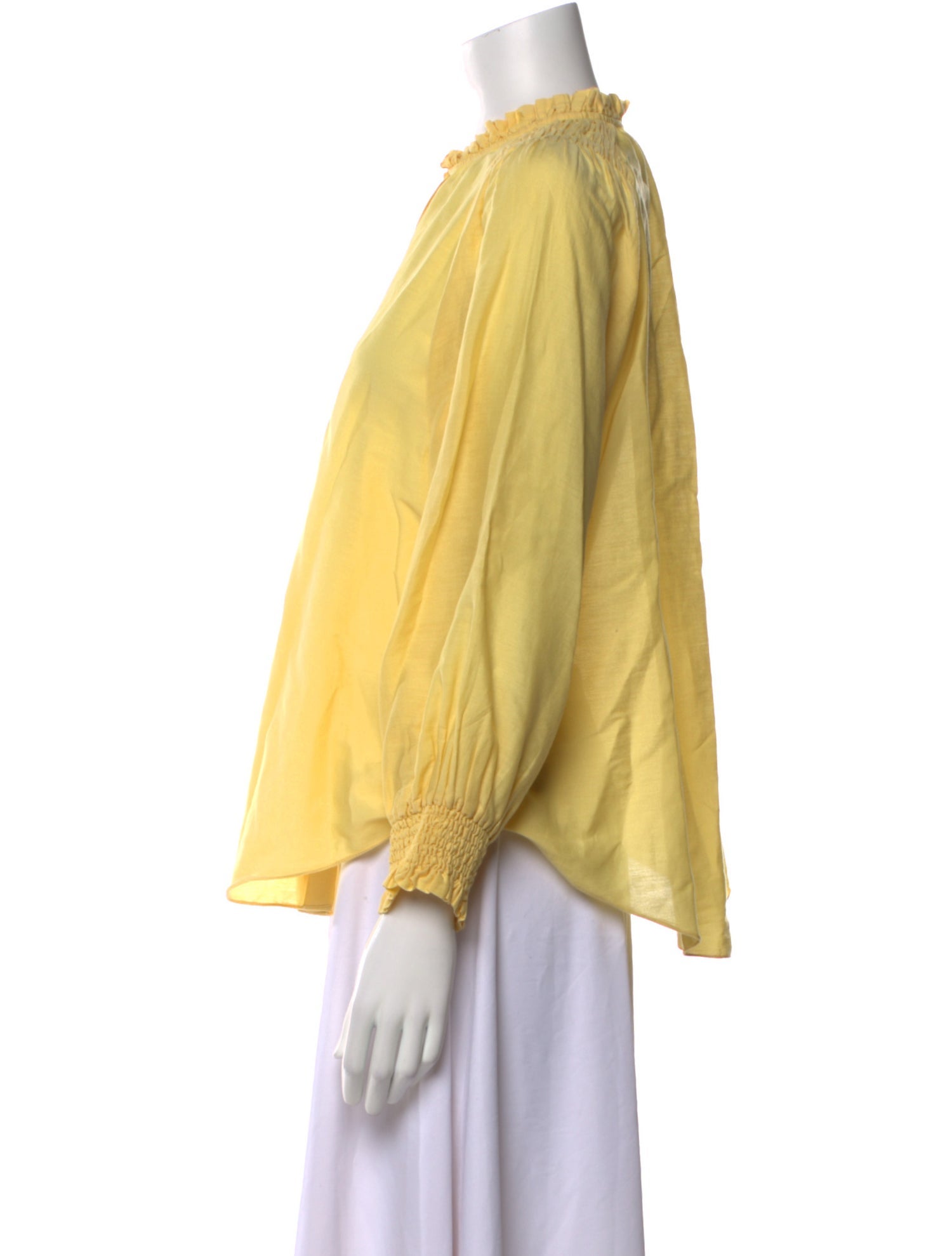 Maria Cher Mock Neck Three-Quarter Sleeve Blouse