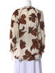 Maria Cher Floral Print Crew Neck Blouse