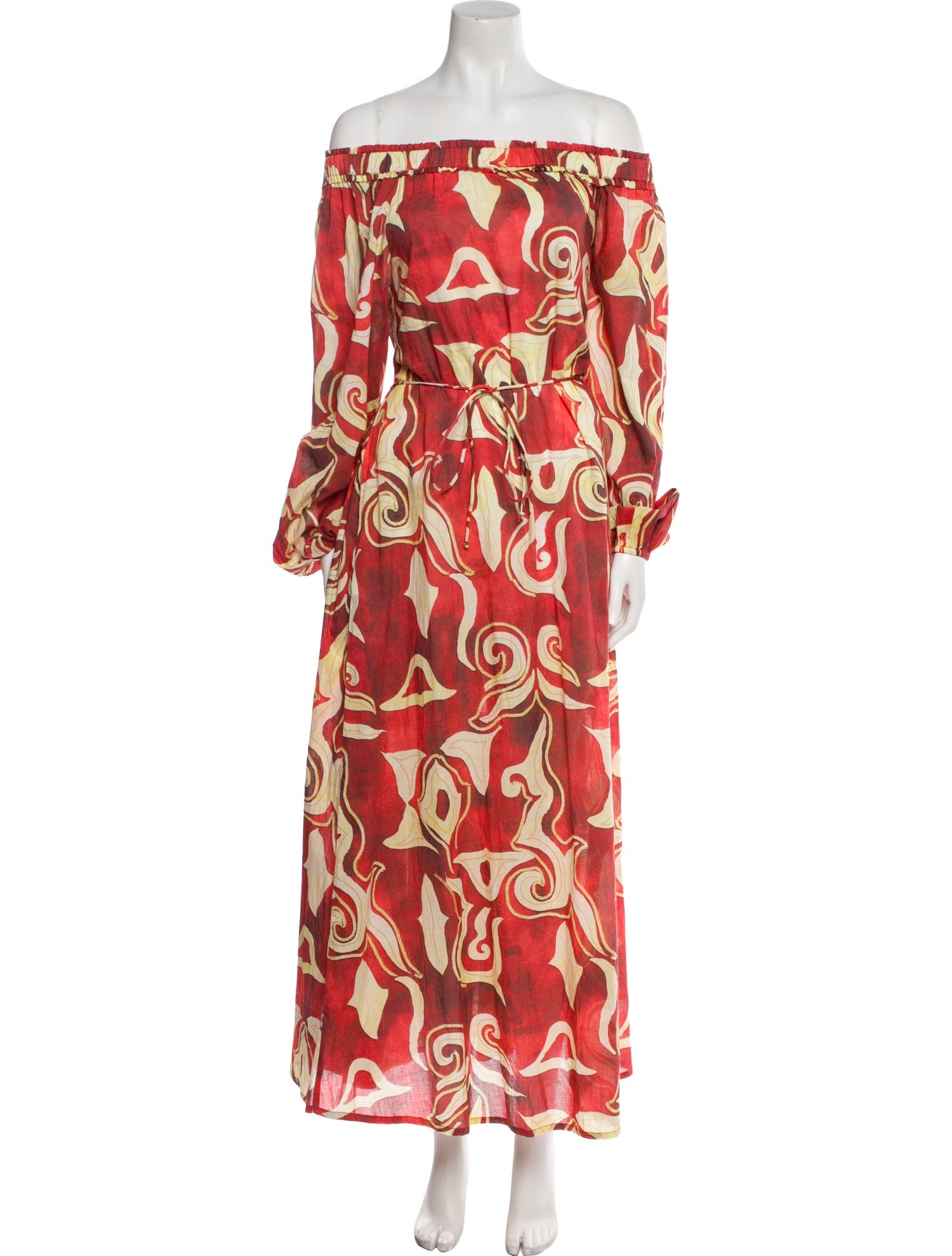 Maria Cher Printed Long Dress