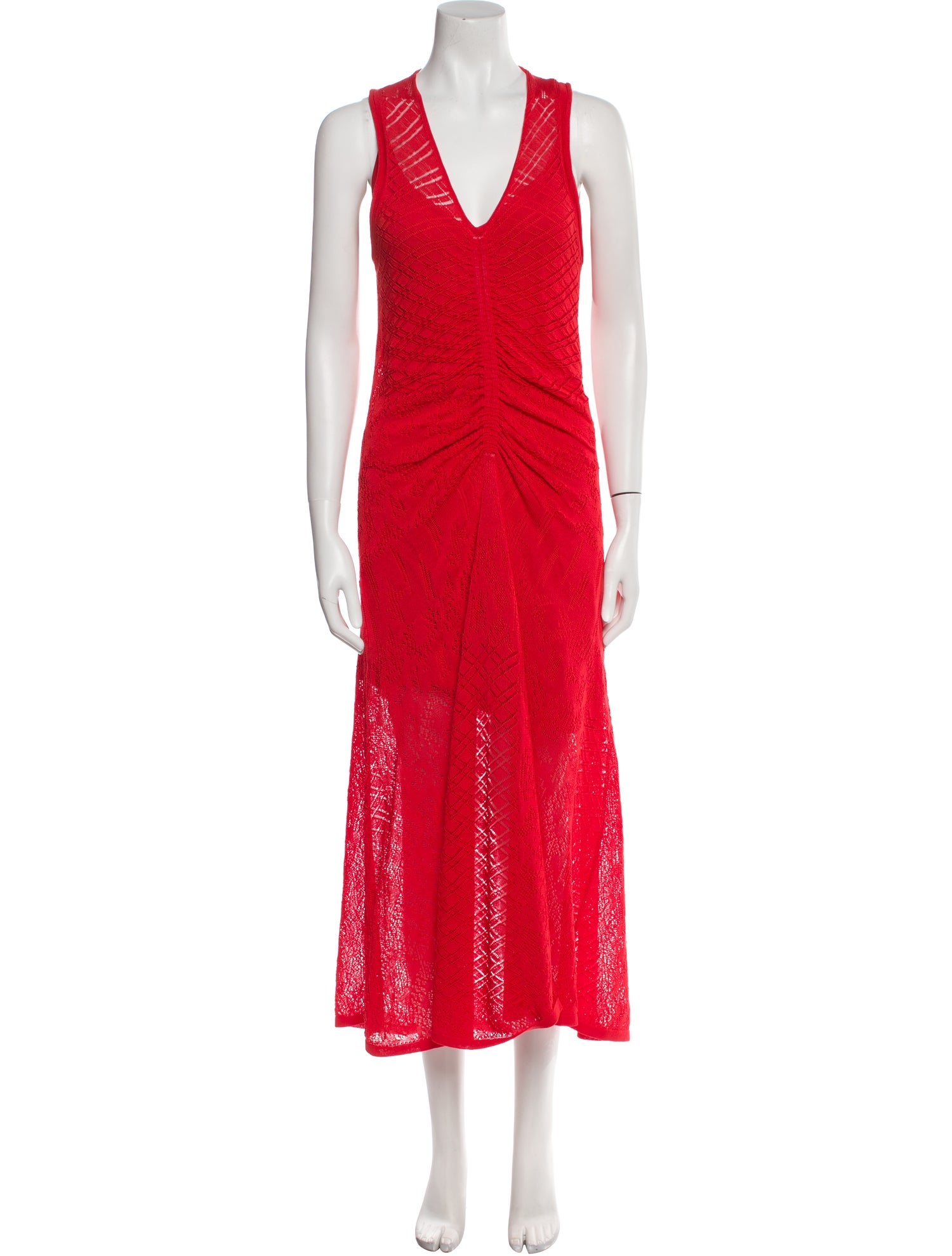 Maria Cher V-Neck Long Dress