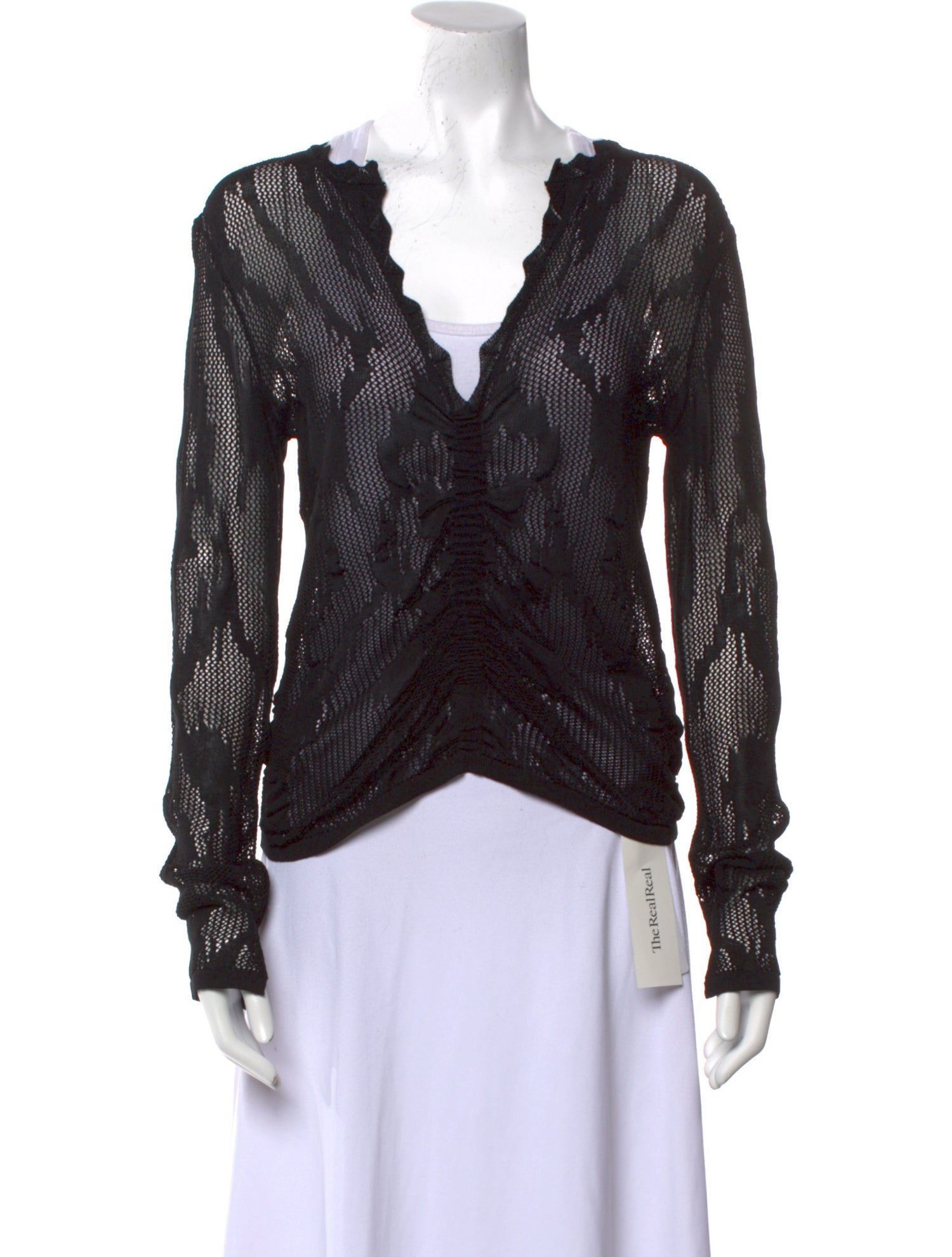 Maria Cher V-Neck Long Sleeve Top