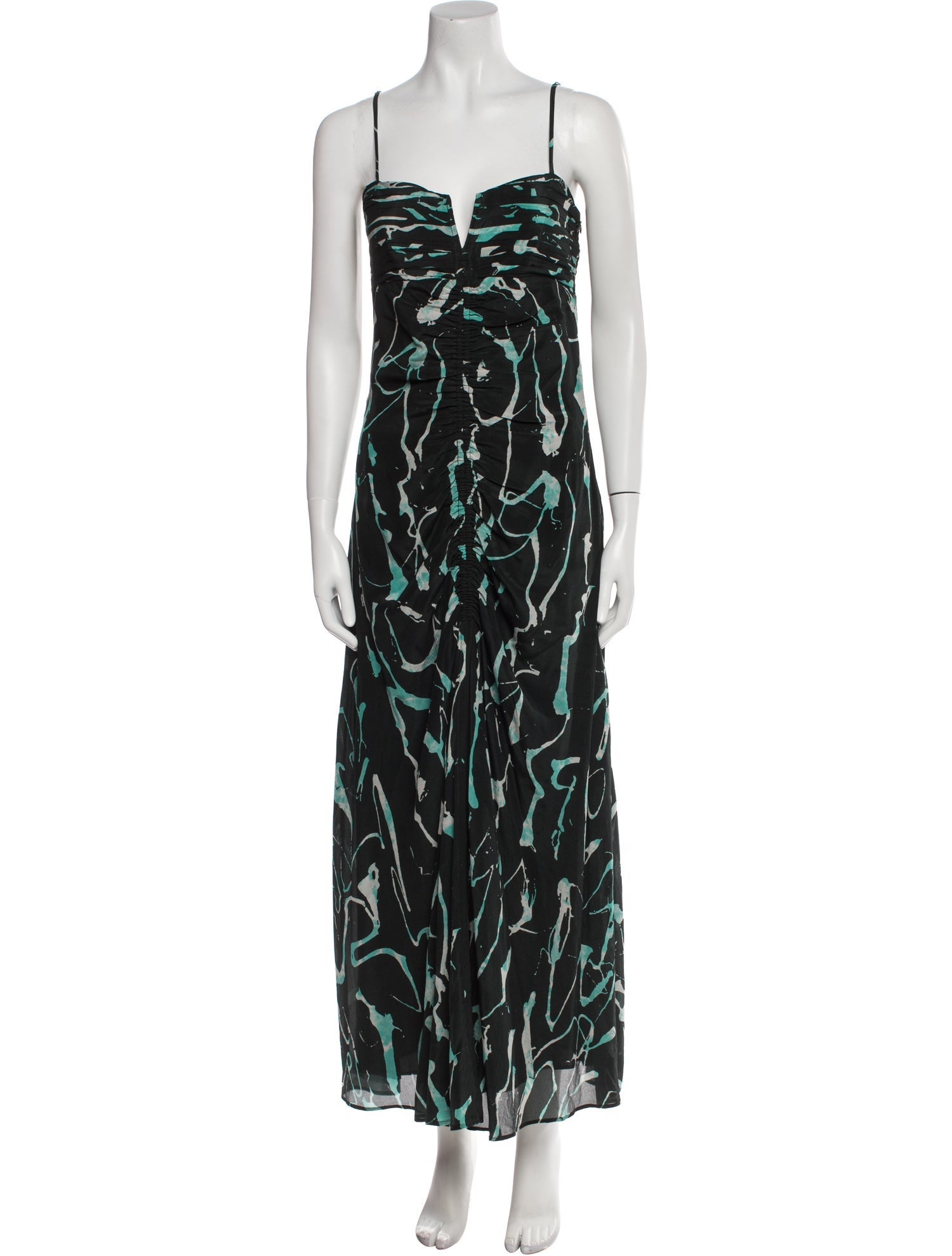 Maria Cher Printed Long Dress w/ Tags