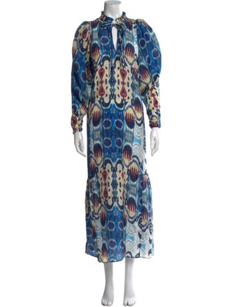 Maria Cher Printed Long Dress