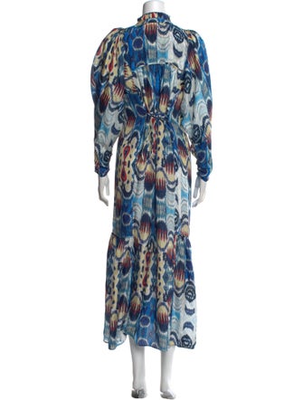 Maria Cher Printed Long Dress