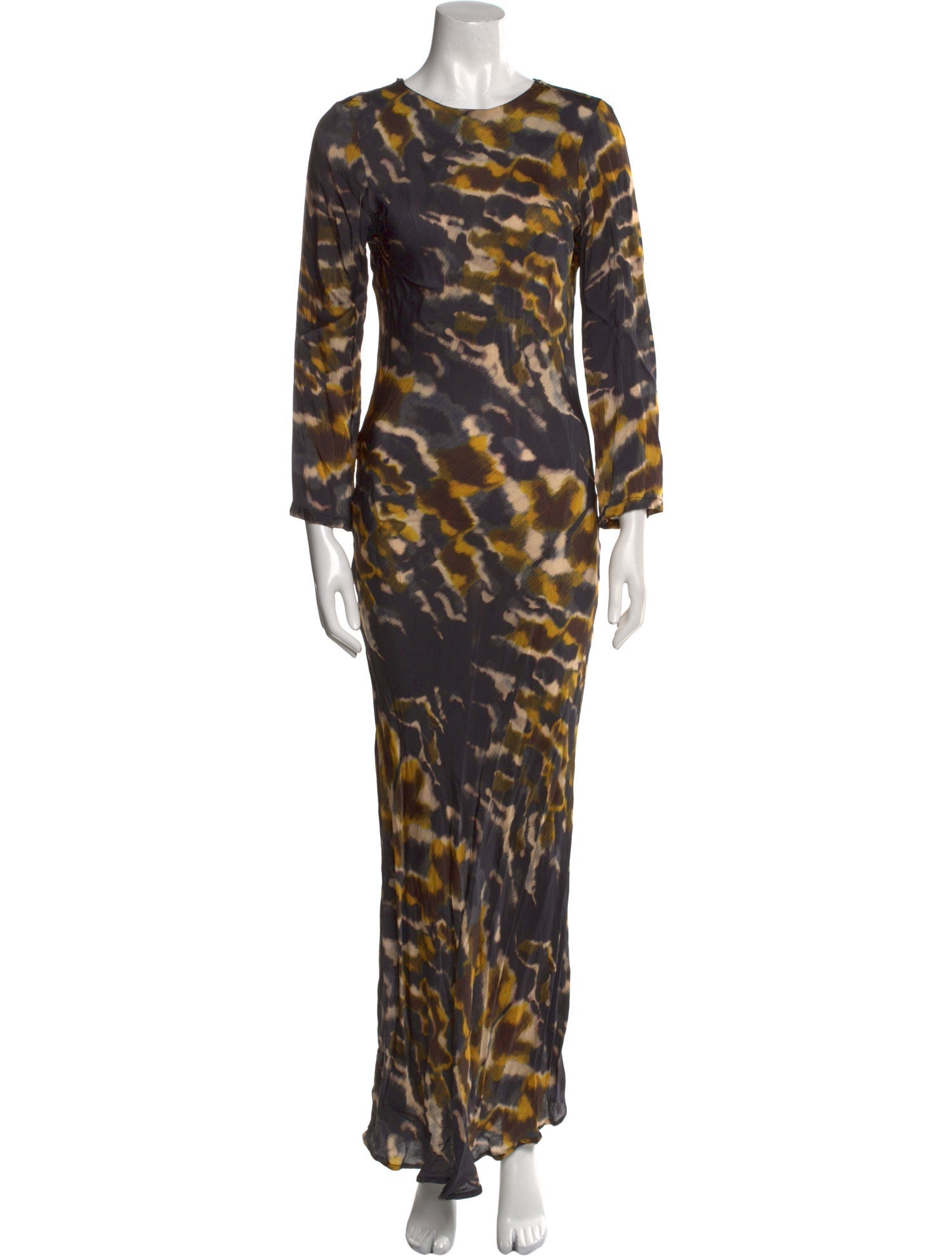 Maria Cher Animal Print Midi Length Dress