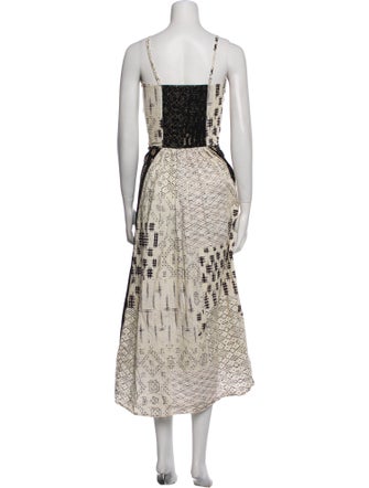 Maria Cher Printed Long Dress