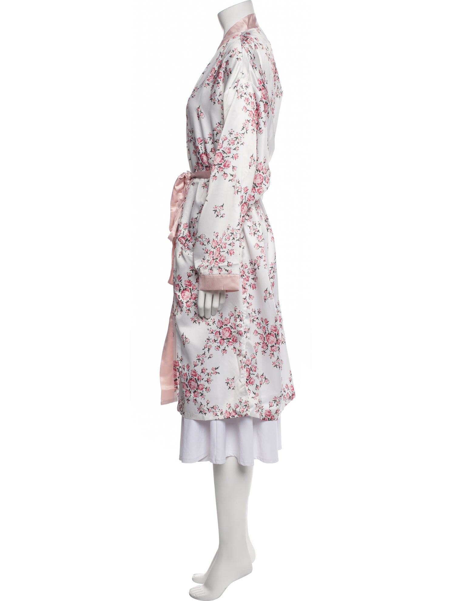 Morgan Lane Satin Floral Print Robe w/ Tags