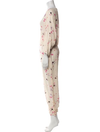 Morgan Lane Silk Floral Print Pant Set