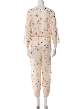 Morgan Lane Silk Floral Print Pant Set
