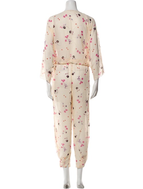 Morgan Lane Silk Floral Print Pant Set