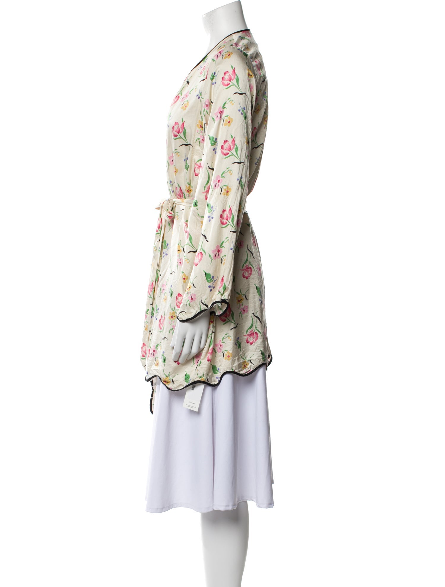 Morgan Lane Silk Floral Print Robe