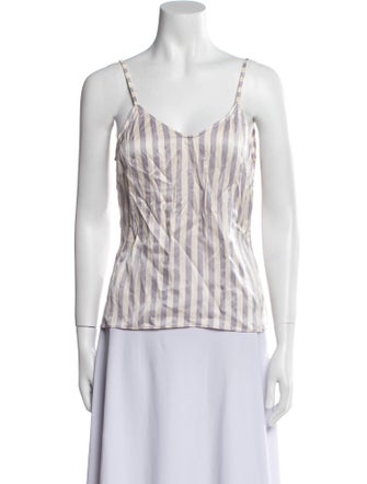Morgan Lane Silk Striped Top