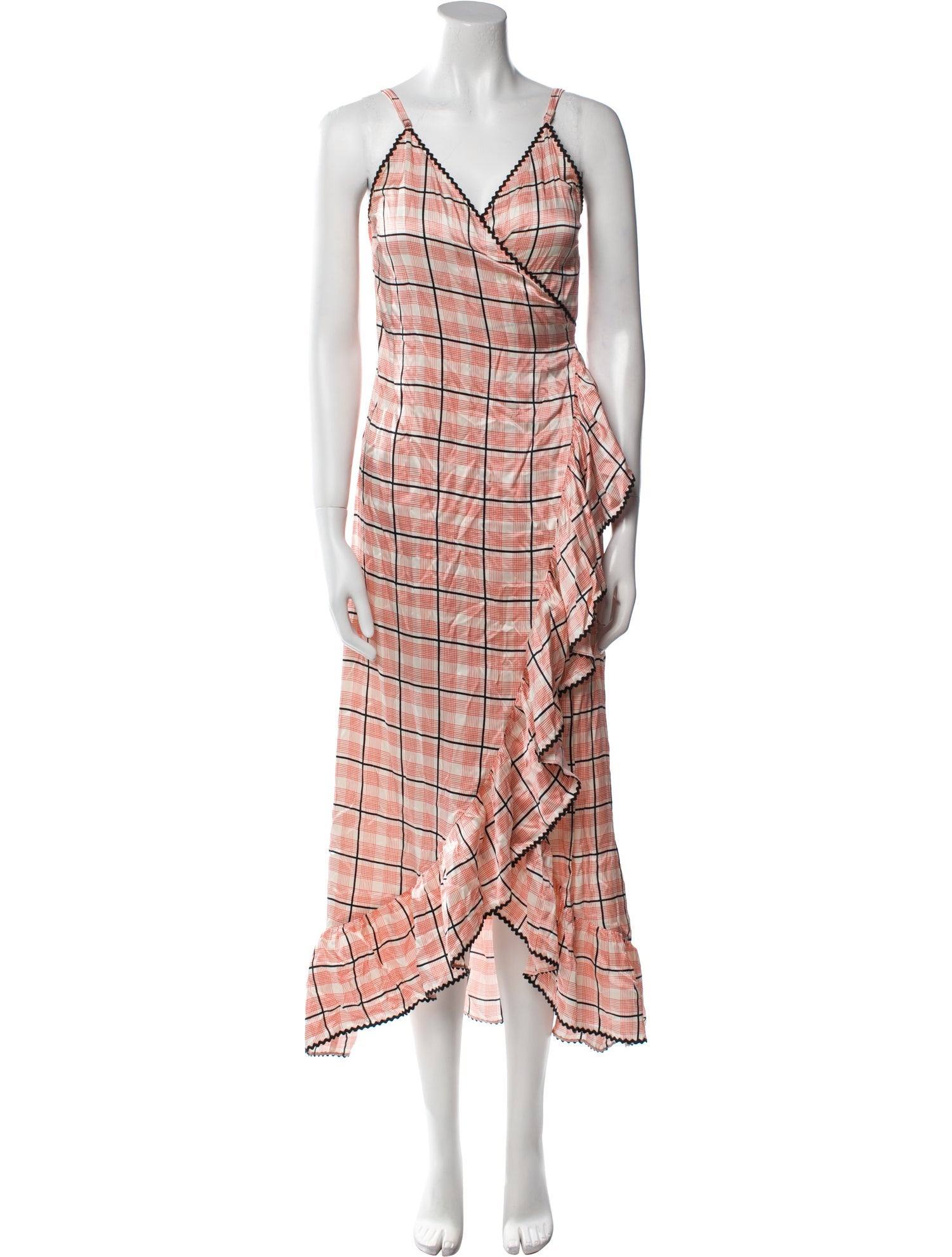 Morgan Lane Plaid Print Long Dress
