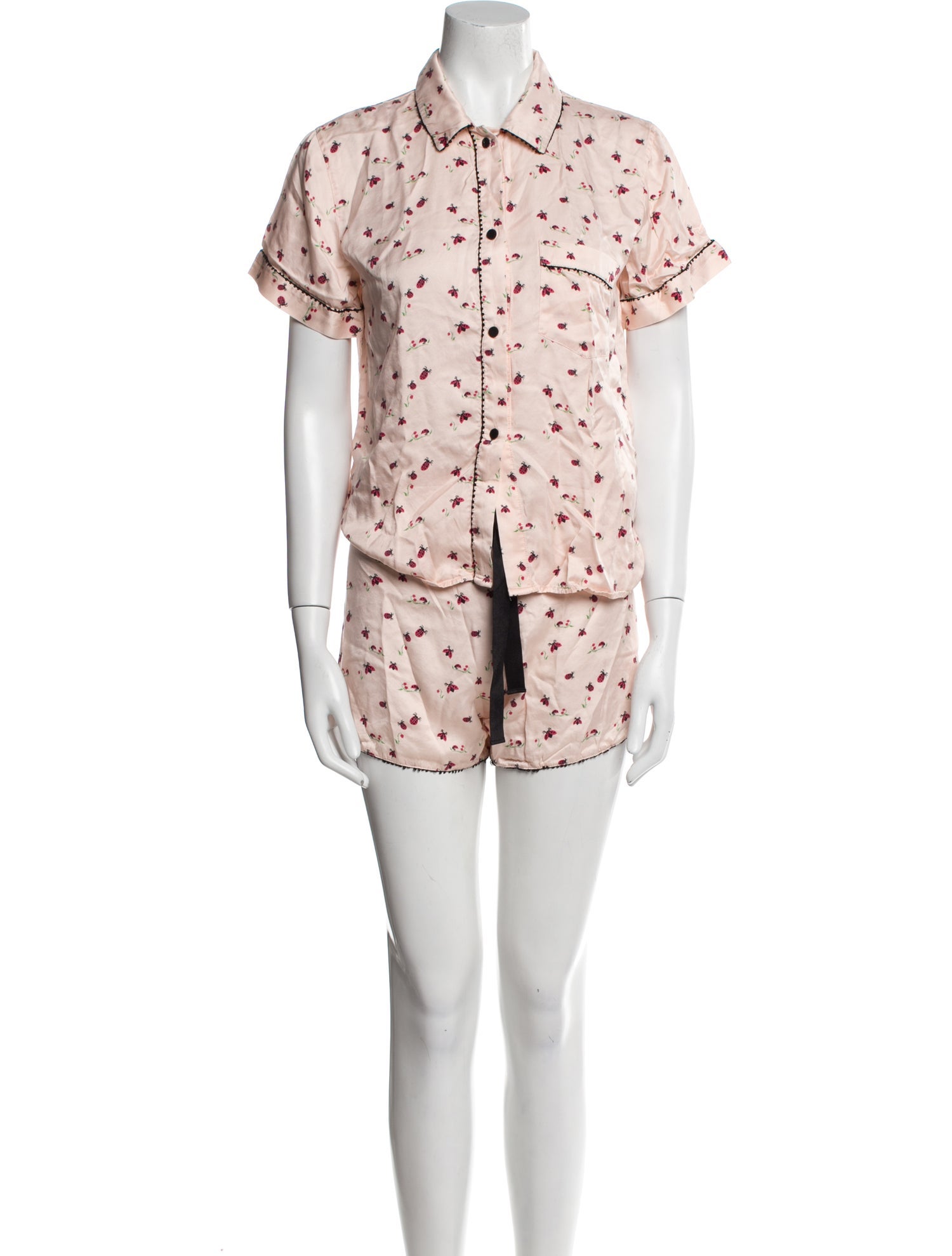 Morgan Lane Printed Whipstitch Trim Pajamas