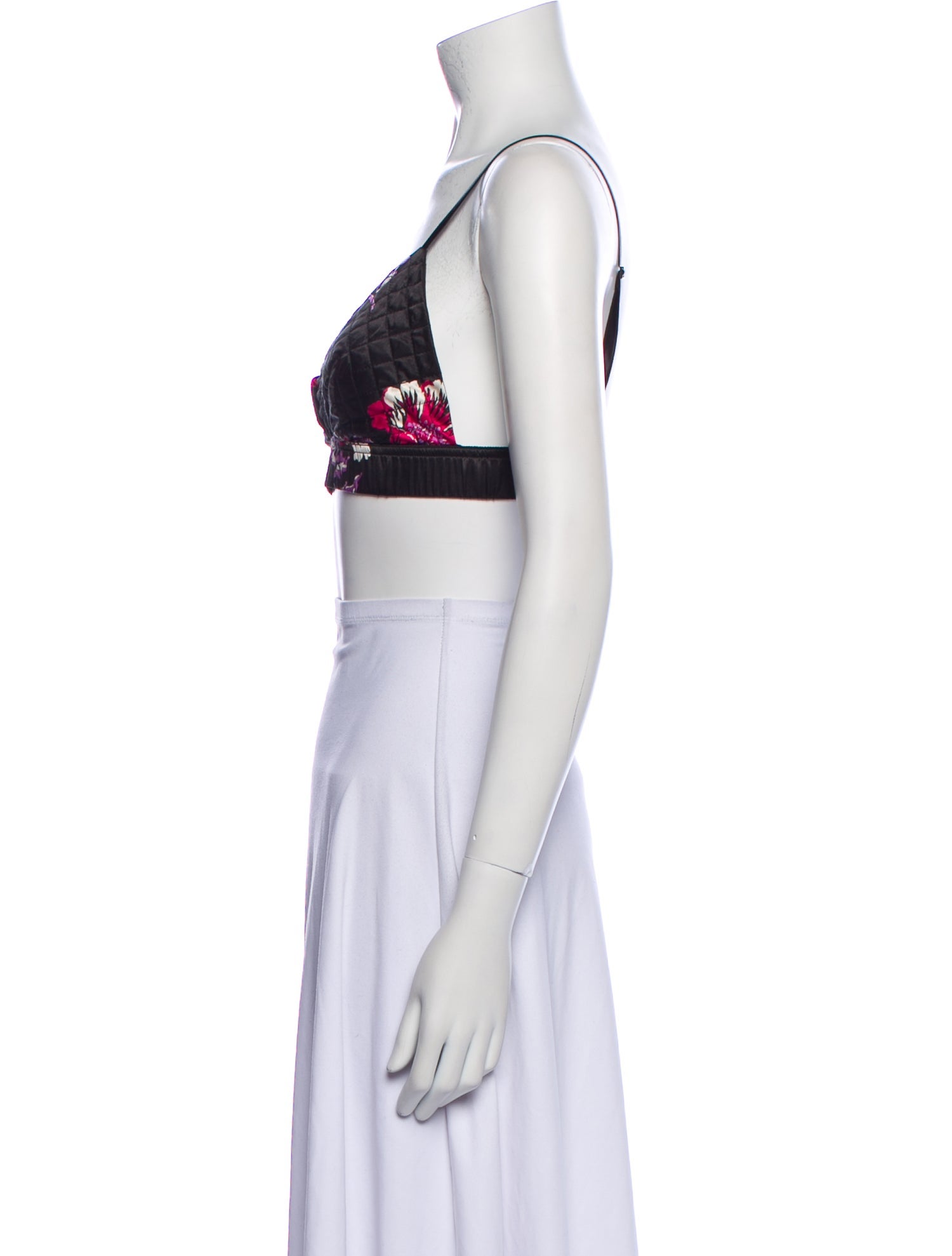 Morgan Lane Floral Print Square Neckline Crop Top