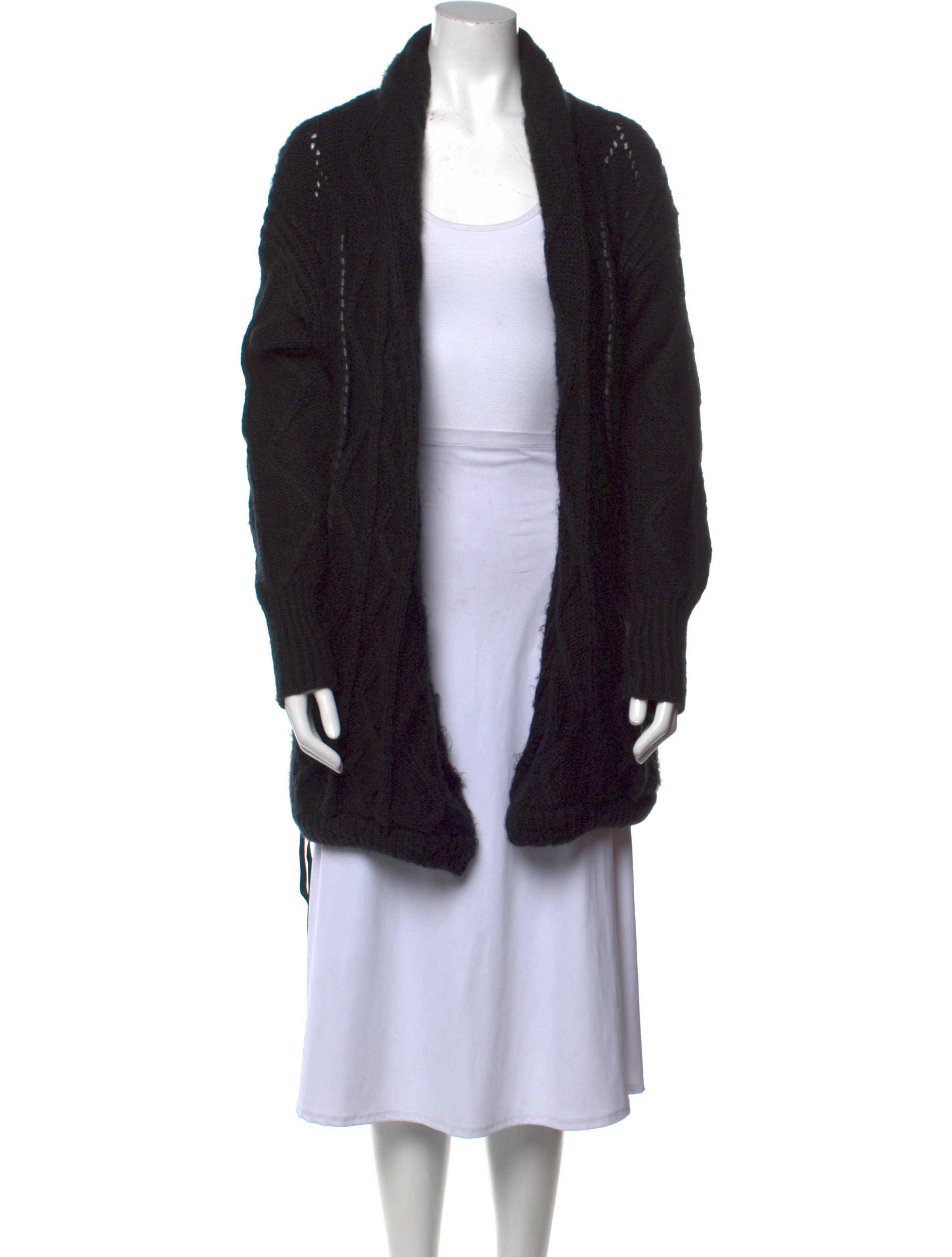 KMRii Open Front Sweater - Black Knitwear, Clothing - WMRII20012 