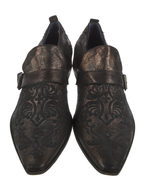 Mark Nason Leather Patterned Monk Straps