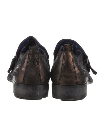 Mark Nason Leather Patterned Monk Straps