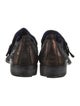 Mark Nason Leather Patterned Monk Straps
