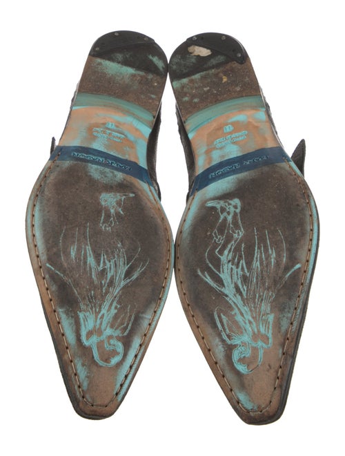 Mark Nason Leather Patterned Monk Straps