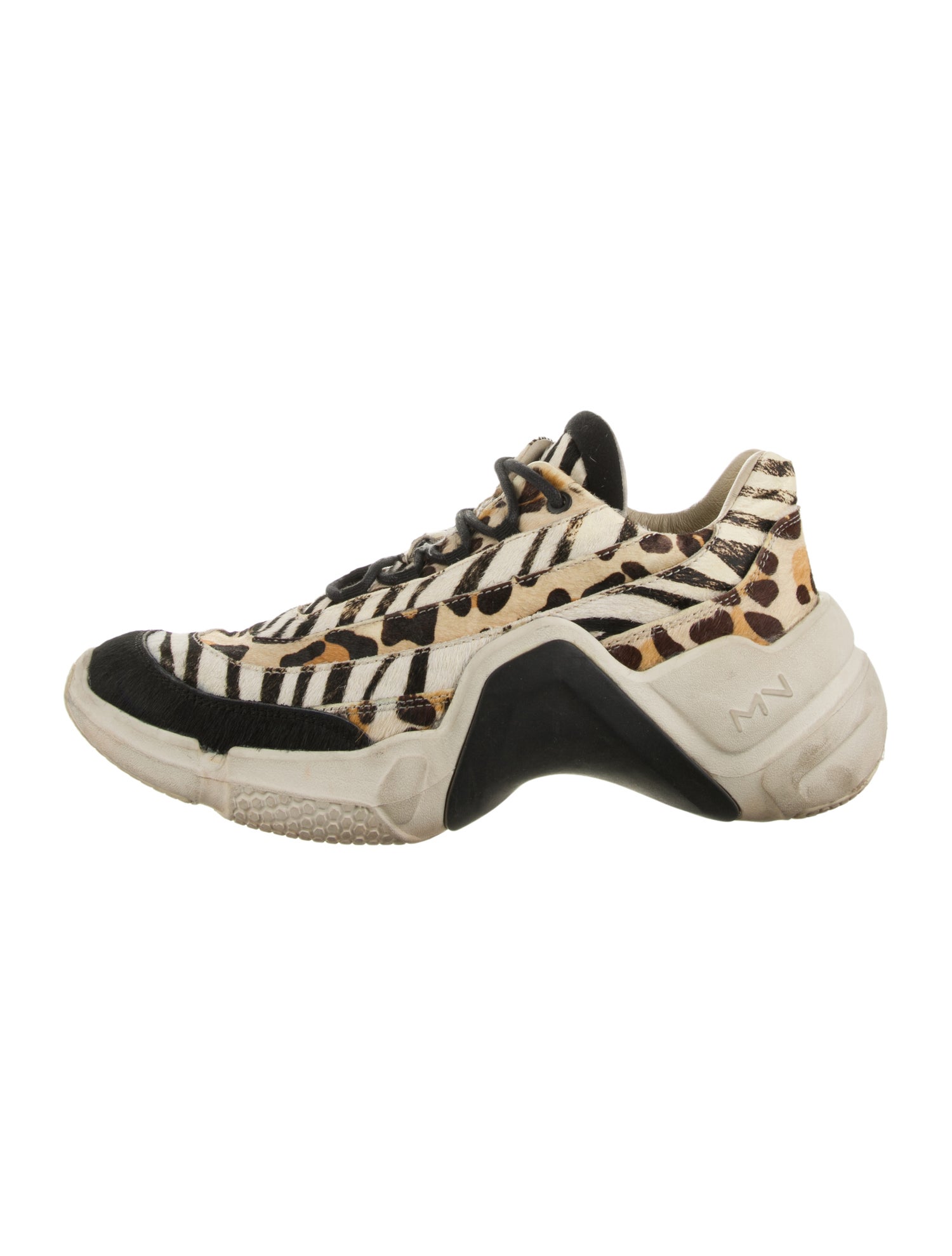 Mark Nason Ponyhair Animal Print Sneakers