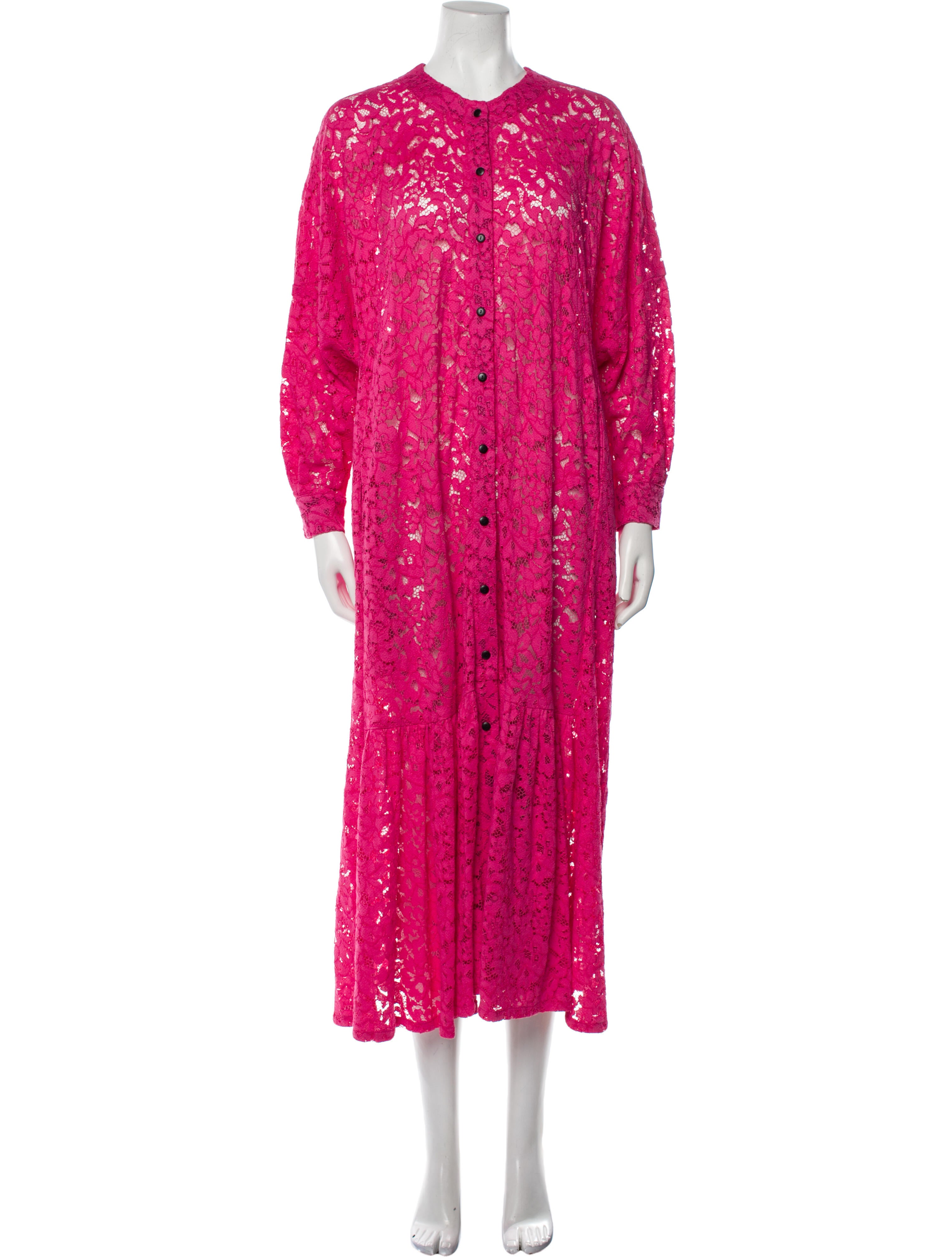 miusol floral lace dress Elegant Sequin Floral Lace 3/4 Sleeve Pleated Hem Chiffon Formal Party –  Miusol main image 1