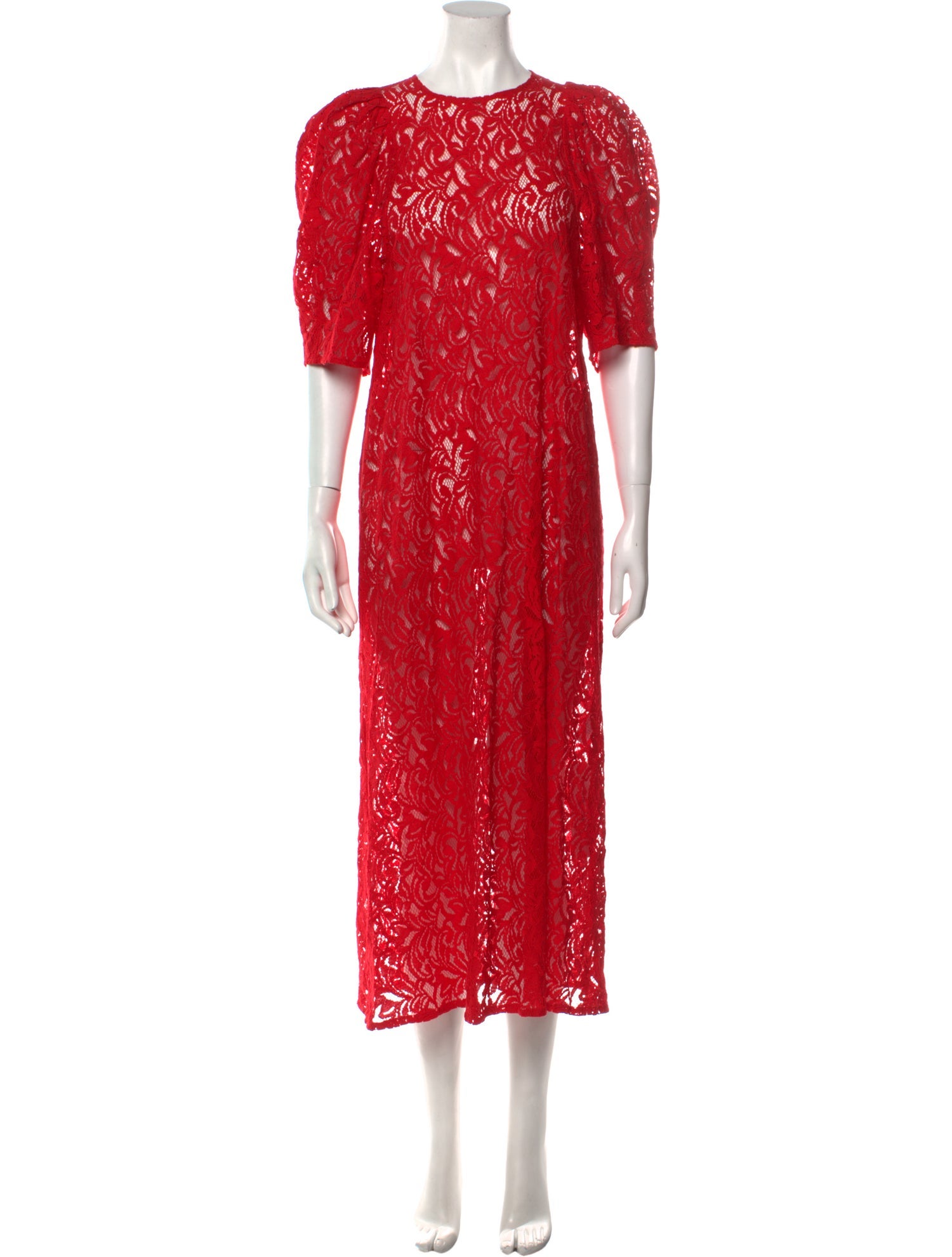 Mr. Larkin Lace Pattern Long Dress - Red Dresses, Clothing - WMRLK20372 |  The RealReal