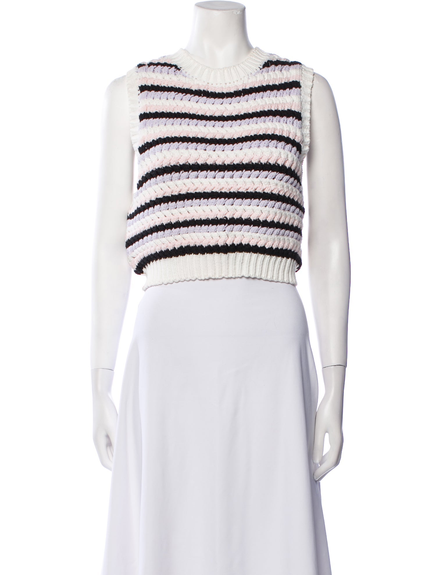 Mr. Larkin Striped Crew Neck Crop Top