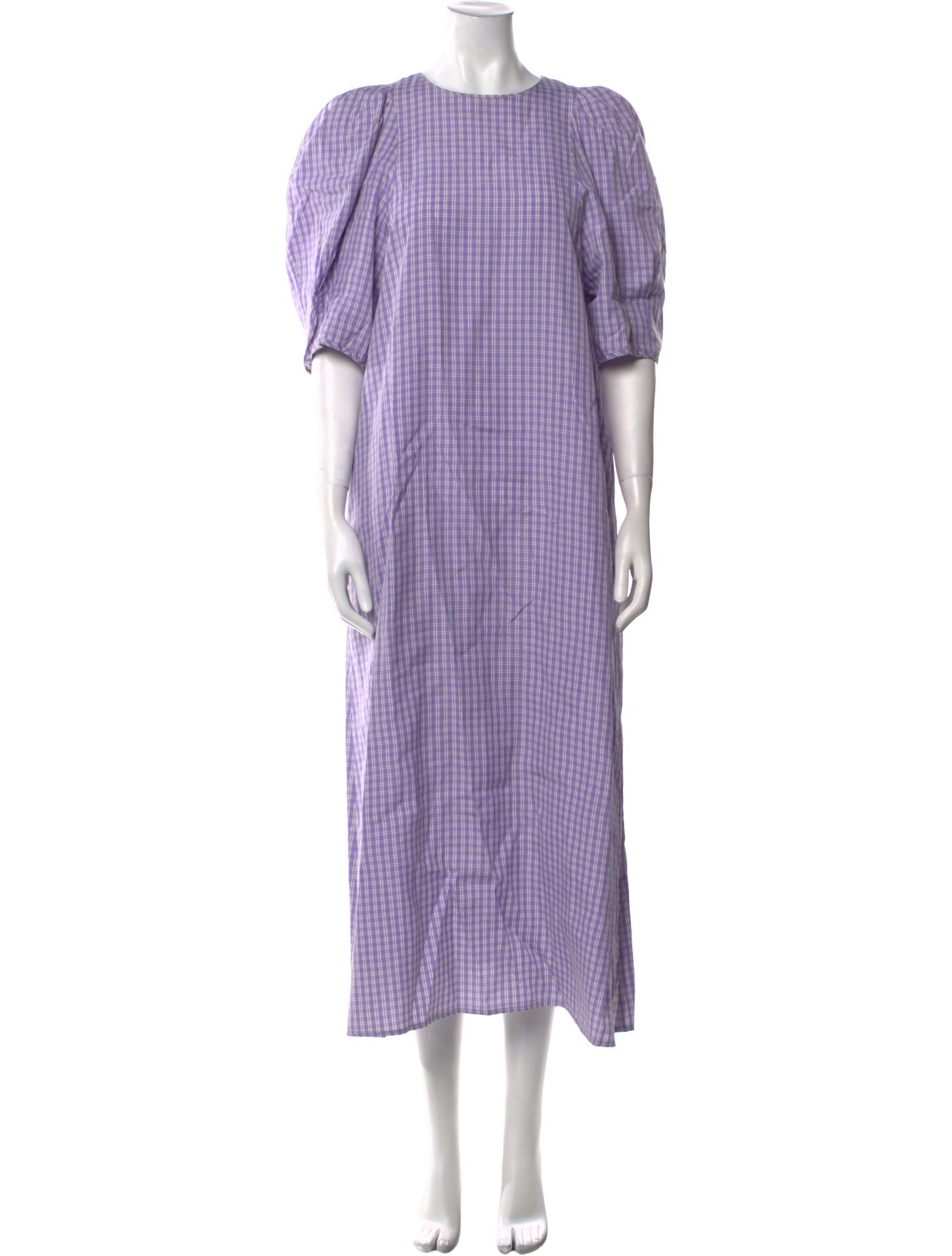 Mr. Larkin Plaid Print Long Dress