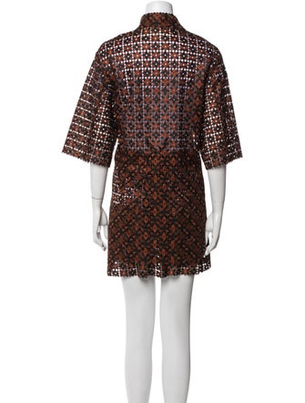 Mr. Larkin Lace Pattern Cutout Accent Skirt Set