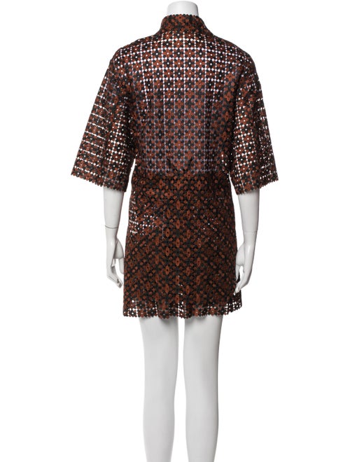 Mr. Larkin Lace Pattern Cutout Accent Skirt Set