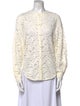 Mr. Larkin Lace Pattern Crew Neck Blouse